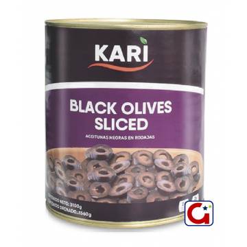 Aceitunas negras en rodajas...