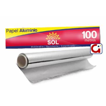 Papel Aluminio 100 M - El Sol